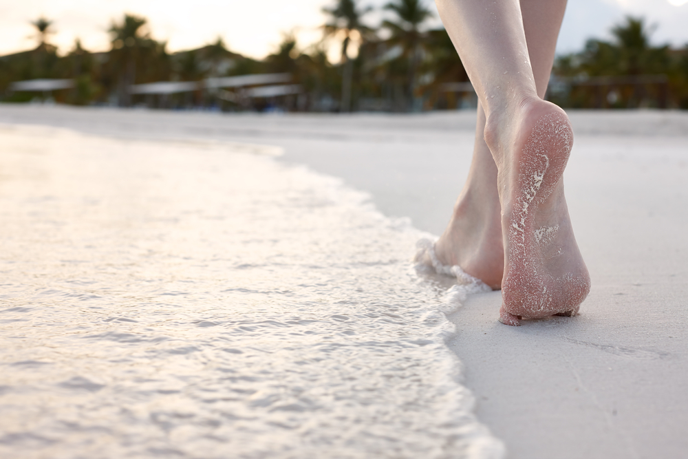 beach walking