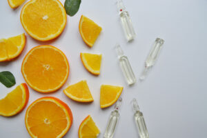 Oranges to indicate vitamin C IV therapy.
